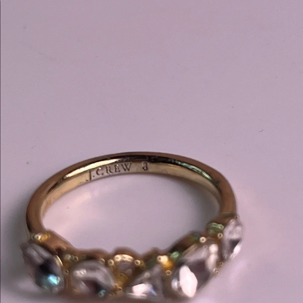 J. Crew Multi Rhinestone ring Size 8 - Picture 8 of 9